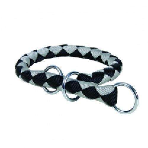 Trixie Cavo Würger / Zug-Stopp-Halsband - schwarz/silber - 35-41 cm/ 12 mm