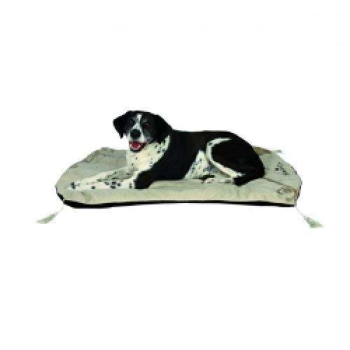 Trixie Hundekönig Decke mit Quasten - 85 × 65 cm, schwarz/beige